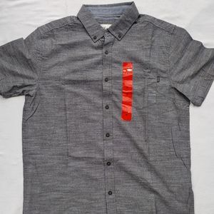 Hurley Men's Grey Short Sleeve Woven